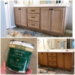 How To Lighten Honey Oak Cabinets Before And After